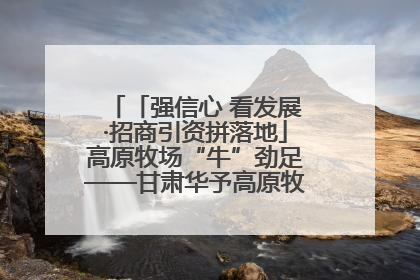 「强信心 看发展·招商引资拼落地」高原牧场“牛”劲足——甘肃华予高原牧场高标准奶牛肉牛养殖项目一线见闻