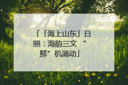 「海上山东」日照：海韵三文 “鲜”机涌动