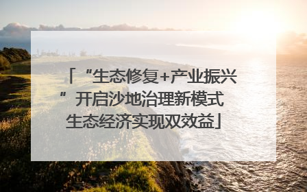 “生态修复+产业振兴”开启沙地治理新模式 生态经济实现双效益