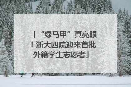 “绿马甲”真亮眼!浙大四院迎来首批外籍学生志愿者