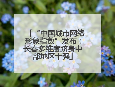 “中国城市网络形象指数”发布：长春多维度跻身中部地区十强