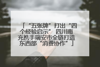“五张牌”打出“四个经验启示” 四川南充携手瑞安市全链打造东西部“消费协作”