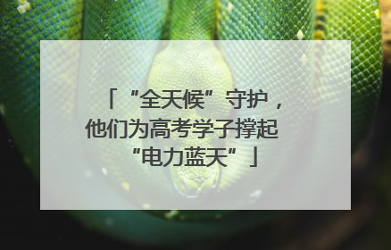 “全天候”守护，他们为高考学子撑起“电力蓝天”