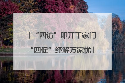“四访”叩开千家门“四促”纾解万家忧