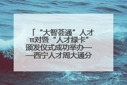 “大智荟通”人才π对暨“人才绿卡”颁发仪式成功举办——西宁人才周大通分会场亮点纷呈
