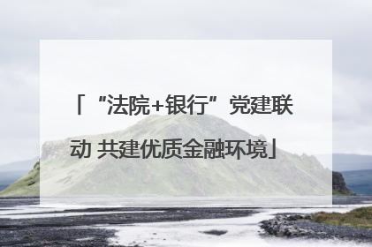 “法院+银行”党建联动 共建优质金融环境