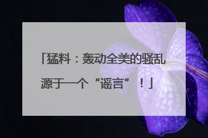 猛料：轰动全美的骚乱源于一个“谣言”！