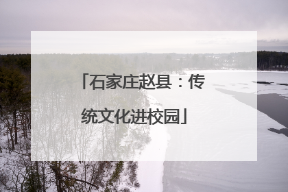 石家庄赵县：传统文化进校园