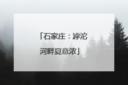 石家庄：滹沱河畔夏意浓