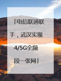 电信联通联手，武汉实现4/5G全频段一张网