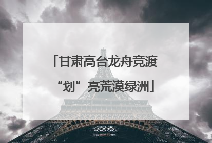 甘肃高台龙舟竞渡“划”亮荒漠绿洲