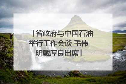 省政府与中国石油举行工作会谈 毛伟明戴厚良出席