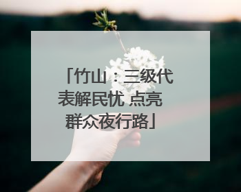 竹山：三级代表解民忧 点亮群众夜行路