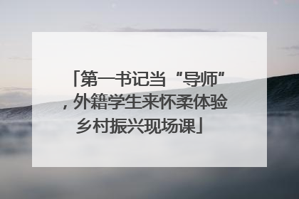 第一书记当“导师”，外籍学生来怀柔体验乡村振兴现场课