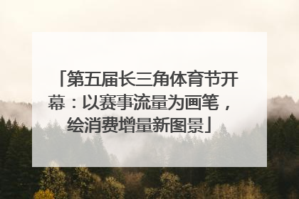 第五届长三角体育节开幕：以赛事流量为画笔，绘消费增量新图景