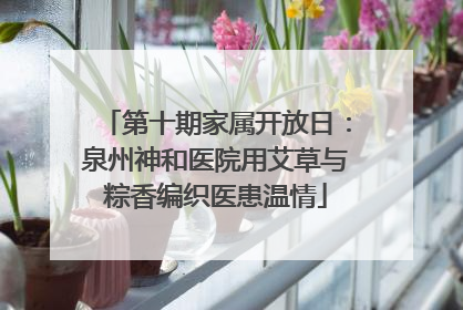 第十期家属开放日：泉州神和医院用艾草与粽香编织医患温情