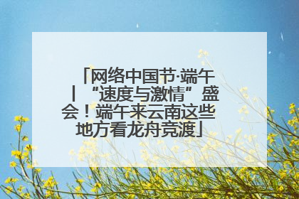 网络中国节·端午丨“速度与激情”盛会！端午来云南这些地方看龙舟竞渡
