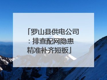 罗山县供电公司：排查配网隐患 精准补齐短板