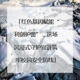 红色基因赋能“利剑护蕾”，这场沉浸式守护宣讲筑牢校园安全防线