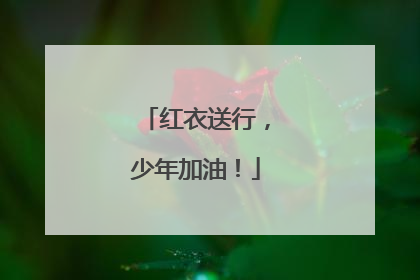 红衣送行，少年加油！