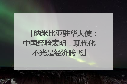 纳米比亚驻华大使：中国经验表明，现代化不光是经济腾飞