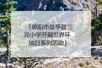 绵阳市盐亭县三元小学开展世界环境日系列活动