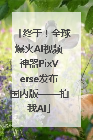终于！全球爆火AI视频神器PixVerse发布国内版——拍我AI