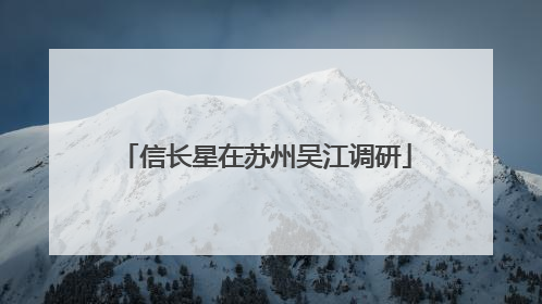 信长星在苏州吴江调研