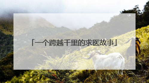 一个跨越千里的求医故事