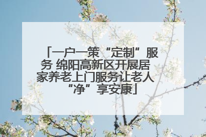 一户一策“定制”服务 绵阳高新区开展居家养老上门服务让老人“净”享安康