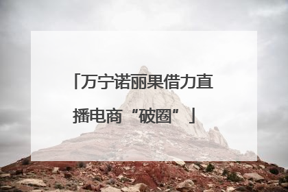 万宁诺丽果借力直播电商“破圈”