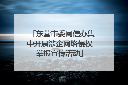 东营市委网信办集中开展涉企网络侵权举报宣传活动