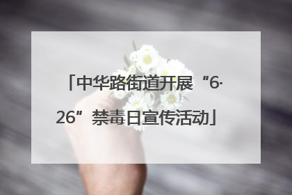 中华路街道开展“6·26”禁毒日宣传活动