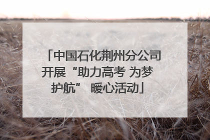 中国石化荆州分公司开展“助力高考 为梦护航” 暖心活动