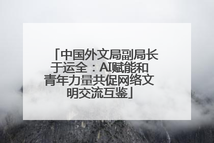 中国外文局副局长于运全：AI赋能和青年力量共促网络文明交流互鉴