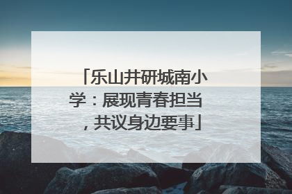 乐山井研城南小学：展现青春担当，共议身边要事