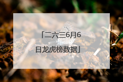二六三6月6日龙虎榜数据