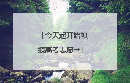 今天起开始填报高考志愿→