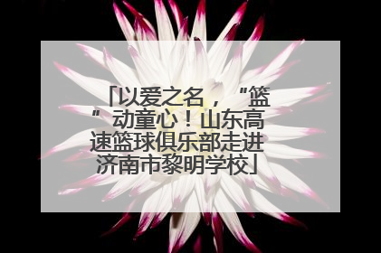 以爱之名，“篮”动童心！山东高速篮球俱乐部走进济南市黎明学校