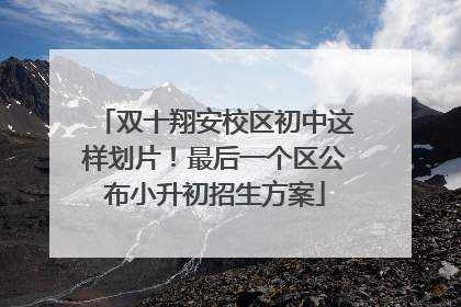 双十翔安校区初中这样划片！最后一个区公布小升初招生方案