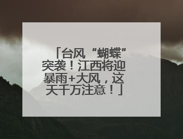 台风“蝴蝶”突袭！江西将迎暴雨+大风，这天千万注意！