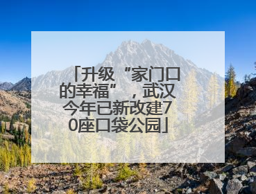 升级“家门口的幸福”，武汉今年已新改建70座口袋公园