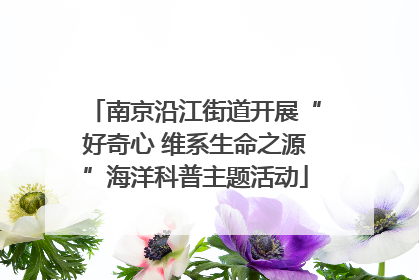 南京沿江街道开展“好奇心 维系生命之源”海洋科普主题活动