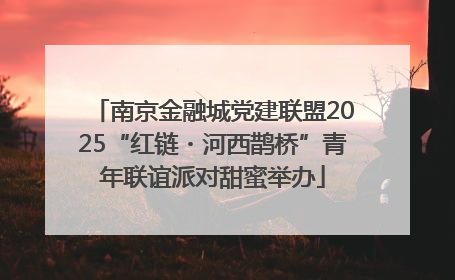 南京金融城党建联盟2025“红链・河西鹊桥”青年联谊派对甜蜜举办