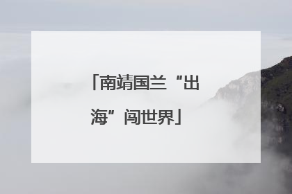 南靖国兰“出海”闯世界