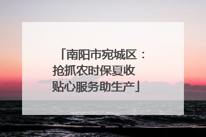 南阳市宛城区：抢抓农时保夏收 贴心服务助生产
