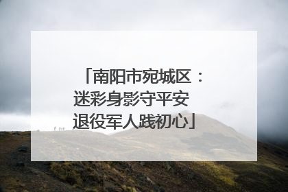 南阳市宛城区：迷彩身影守平安 退役军人践初心
