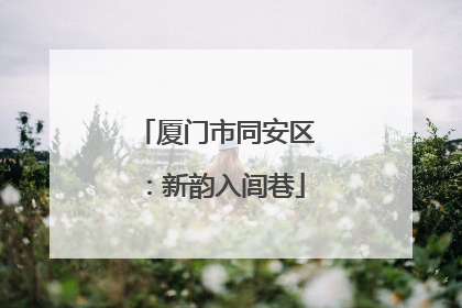 厦门市同安区：新韵入闾巷