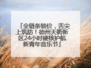 全链条锁价，舌尖上筑防！德州天衢新区24小时硬核护航新青年音乐节
