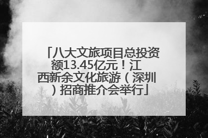 八大文旅项目总投资额13.45亿元！江西新余文化旅游（深圳）招商推介会举行
